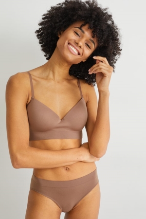 C&A Non-wired Bra Vadderad Seamless Underkläder Dam Bruna | JTGCK-4915