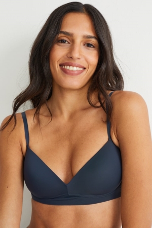 C&A Non-wired Bra Vadderad Underkläder Dam Mörkblå | BCRAD-3156