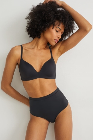 C&A Non-wired Bra Vadderad Underkläder Dam Svarta | JBGAY-4938