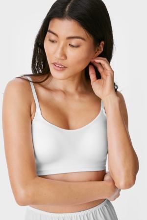 C&A Non-wired Bra Vadderad Underkläder Dam Vita | XNSOR-1627