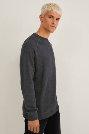 C&A Organic Bomull Jumpers Herr Grå | ARVZD-4521