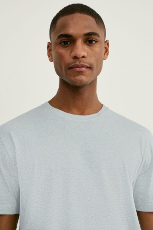 C&A Organic Bomull T-shirt Herr Ljusgröna | TWZCE-1876