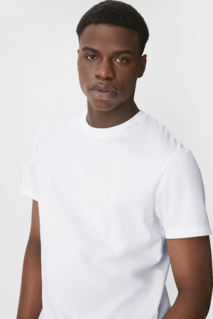 C&A Organic Bomull T-shirt Herr Vita | OCQRV-1568