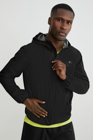 C&A Outdoor With Hood Jacka Herr Svarta | SUTXA-7450
