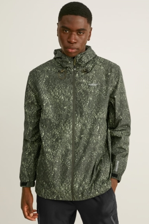 C&A Outdoor With Hood Patterned Jacka Herr Gröna | BIKTR-0851