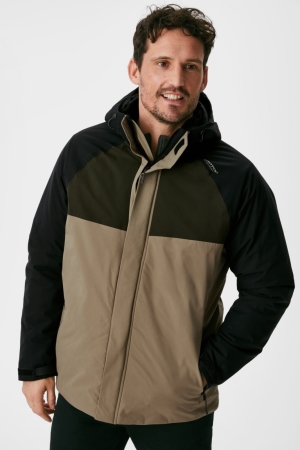 C&A Outdoor With Hood Recycled Jacka Herr Khaki | PECZT-5821