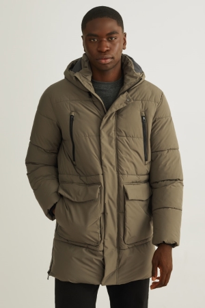 C&A Parka With Hood Jacka Herr Mörkgröna | UQTLH-6953