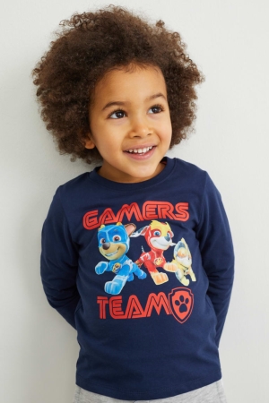C&A Paw Patrol Long Sleeve Blast Pojke Mörkblå | XPHUV-9137