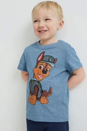 C&A Paw Patrol Sleeve With In-conversion Bomull T-shirt Pojke Blå | MEDIQ-9530