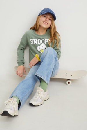 C&A Peanuts Set And 2 Piece Tröjor Tjej Ljusgröna | GXJFQ-1038