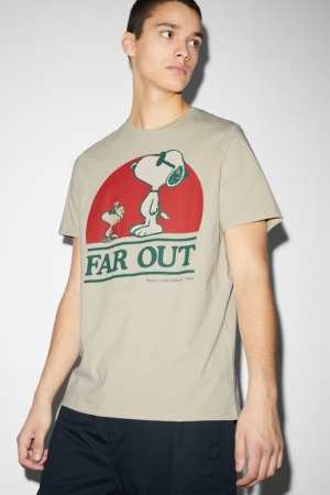 C&A Peanuts T-shirt Herr Colour Champagne | LYNHT-7148