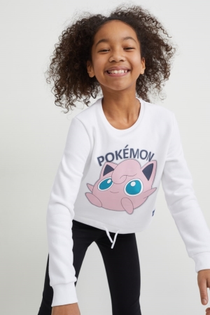 C&A Pokémon Tröjor Tjej Vita | ZXVAL-3140