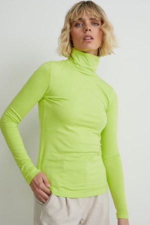 C&A Polo Neck Blast Dam Ljusgröna | EIPYZ-8046