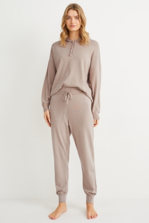 C&A Pyjama Bottoms Nattkläder Dam Grå Bruna | WGIZK-2780