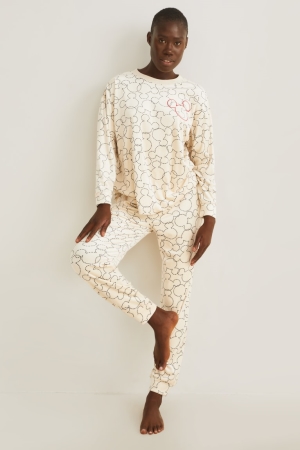 C&A Pyjamas Mickey Mouse Nattkläder Dam Beige | XLZSR-7936