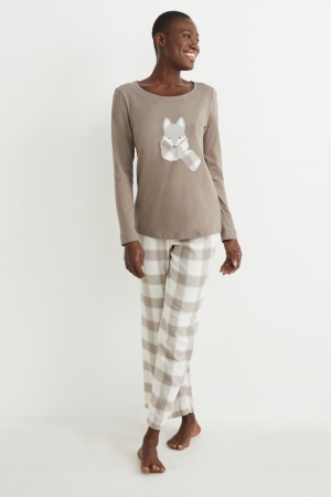 C&A Pyjamas Nattkläder Dam Khaki | LMFXU-1392