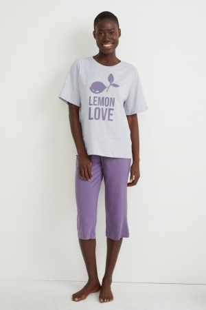 C&A Pyjamas Nattkläder Dam Ljusgrå | NDMFA-6092