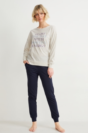C&A Pyjamas Nattkläder Dam Ljusgrå | NGVHO-6812