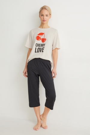C&A Pyjamas Nattkläder Dam Vita | VRZDJ-1693