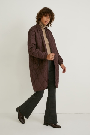 C&A Quiltad Bionic-finish®eco Recycled Jacka Dam Mörkbruna | FWSHL-9253