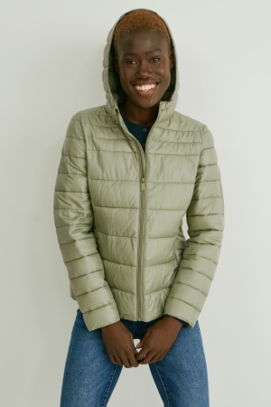 C&A Quiltad Gilet Bionic-finish®eco- Recycled Jacka Dam Gröna | JEHXR-3605