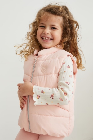 C&A Quiltad Gilet Recycled Jacka Tjej Rosa | KYOGZ-3518