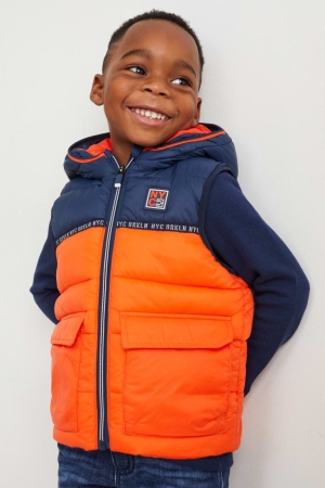 C&A Quiltad Gilet With Hood Recycled Jacka Tjej Orange | JKTBV-3529