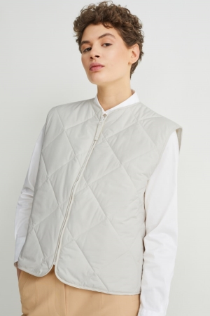 C&A Quiltad Gilet With Recycled Polyester Jacka Dam Vita | BAGIL-7945