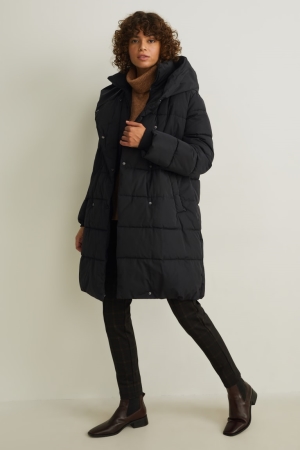 C&A Quiltad With Hood Bionic-finish®eco Rockar Dam Svarta | KHWGU-8901