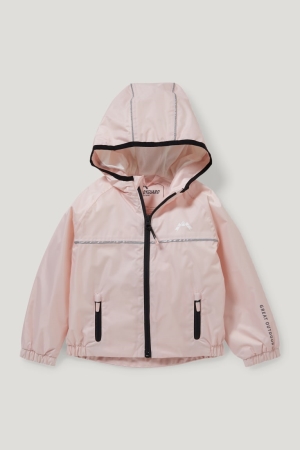 C&A Rain With Hood Jacka Tjej Rosa | VMQES-1243