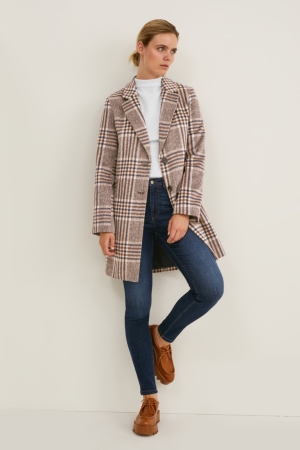C&A Recycled Check Rockar Dam Beige | SVWDY-2683