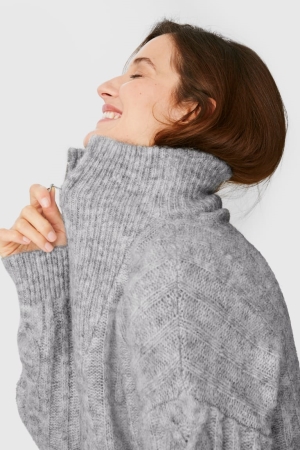 C&A Recycled Jumpers Dam Grå | MIKWY-8346