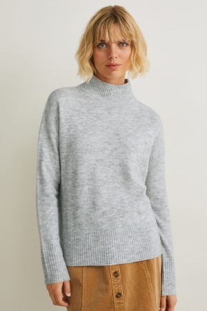 C&A Recycled Jumpers Dam Ljusgrå | BNWOH-8236