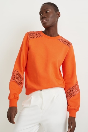 C&A Recycled Tröjor Dam Orange | XHYPG-5012