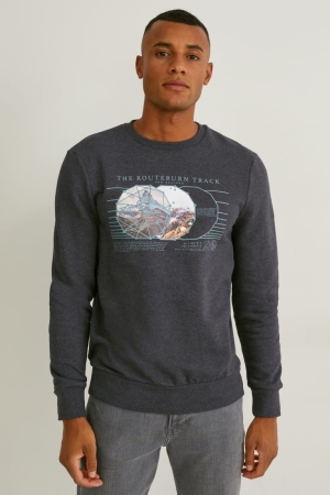C&A Recycled Tröjor Herr Grå | YWESG-7802