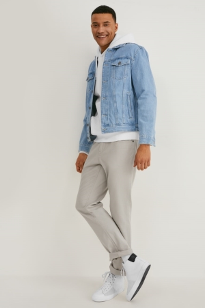 C&A Regular Fit Långbyxor Herr Grå Bruna | XFALG-5346