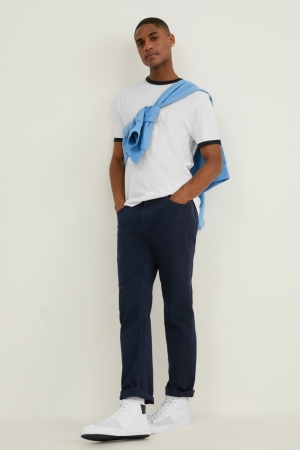 C&A Regular Fit Långbyxor Herr Mörkblå | YSPLZ-5496