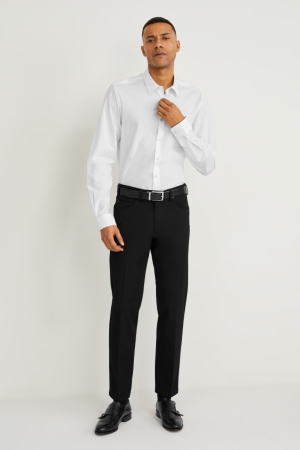 C&A Regular Fit Långbyxor Herr Svarta | OPWJU-2738