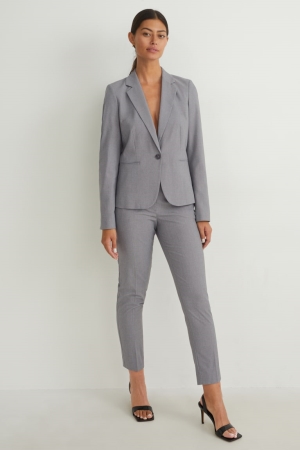 C&A Regular Fit Recycled Blazers Dam Grå | ICSHA-4921