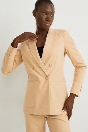 C&A Regular Fit Recycled Blazers Dam Ljusbruna | UPLMA-4920