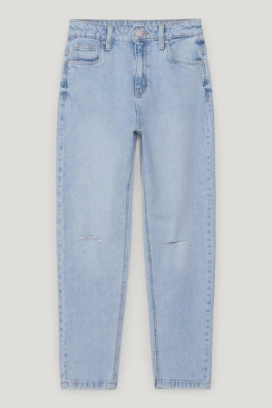 C&A Relaxed Jeans Tjej Blå Ljusblå | ASQKB-4710