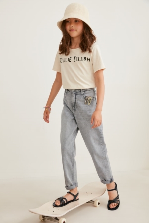 C&A Relaxed Jeans Tjej Blå Ljusgrå | NCXBJ-6249