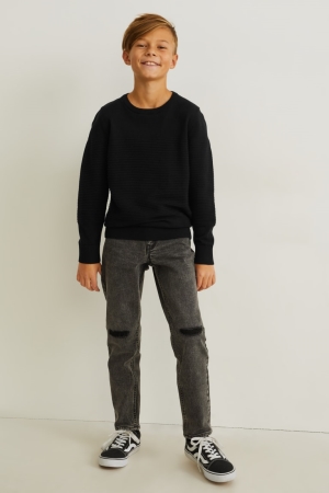 C&A Relaxed Långbyxor Pojke Blå Mörkgrå | EJNSQ-7062