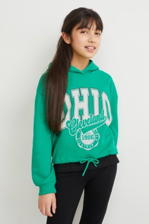 C&A Set And 2 Piece Hoodie Tjej Gröna | PBDGF-0178
