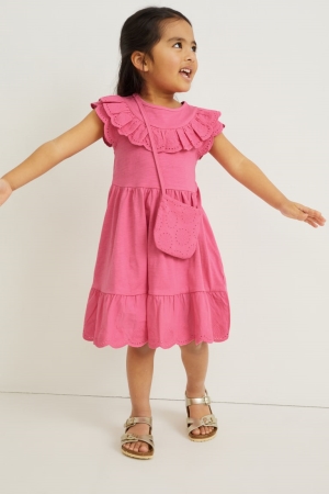 C&A Set And Bag 2 Piece Klänning Tjej Rosa | KVDFH-0821
