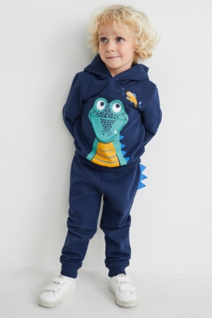 C&A Set And Joggers 2 Piece Hoodie Tjej Mörkblå | NWZPS-6853