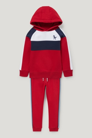 C&A Set And Joggers 2 Piece Hoodie Tjej Röda | TXRLK-5169