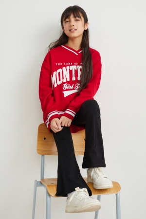 C&A Set And Leggings 2 Piece Tröjor Tjej Röda | IJPFD-9621