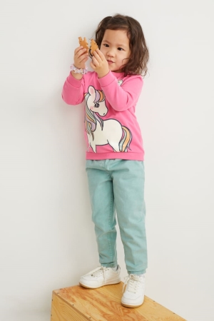 C&A Set Mom And Scrunchie 2 Piece Jeans Tjej Ljusblå | RCLBH-7360