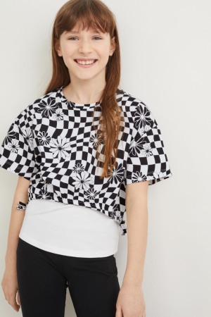 C&A Set Sleeve And 2 Piece T-shirt Tjej Svarta | LIFRU-5381
